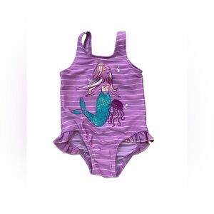 Cat & Jack Size 18 Months Purple Mermaid One Piece Swimsuit